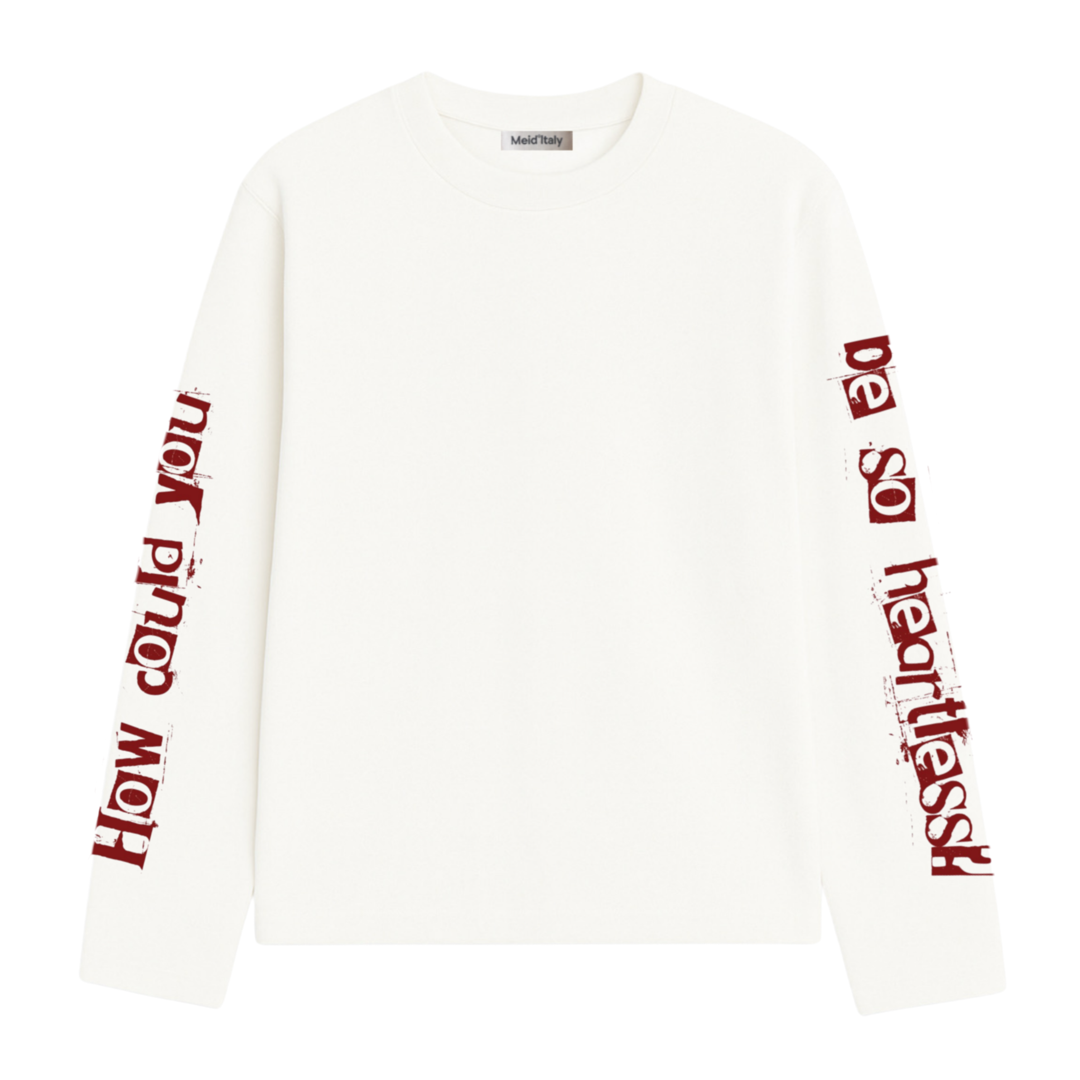 Longsleeve Burgundy/White