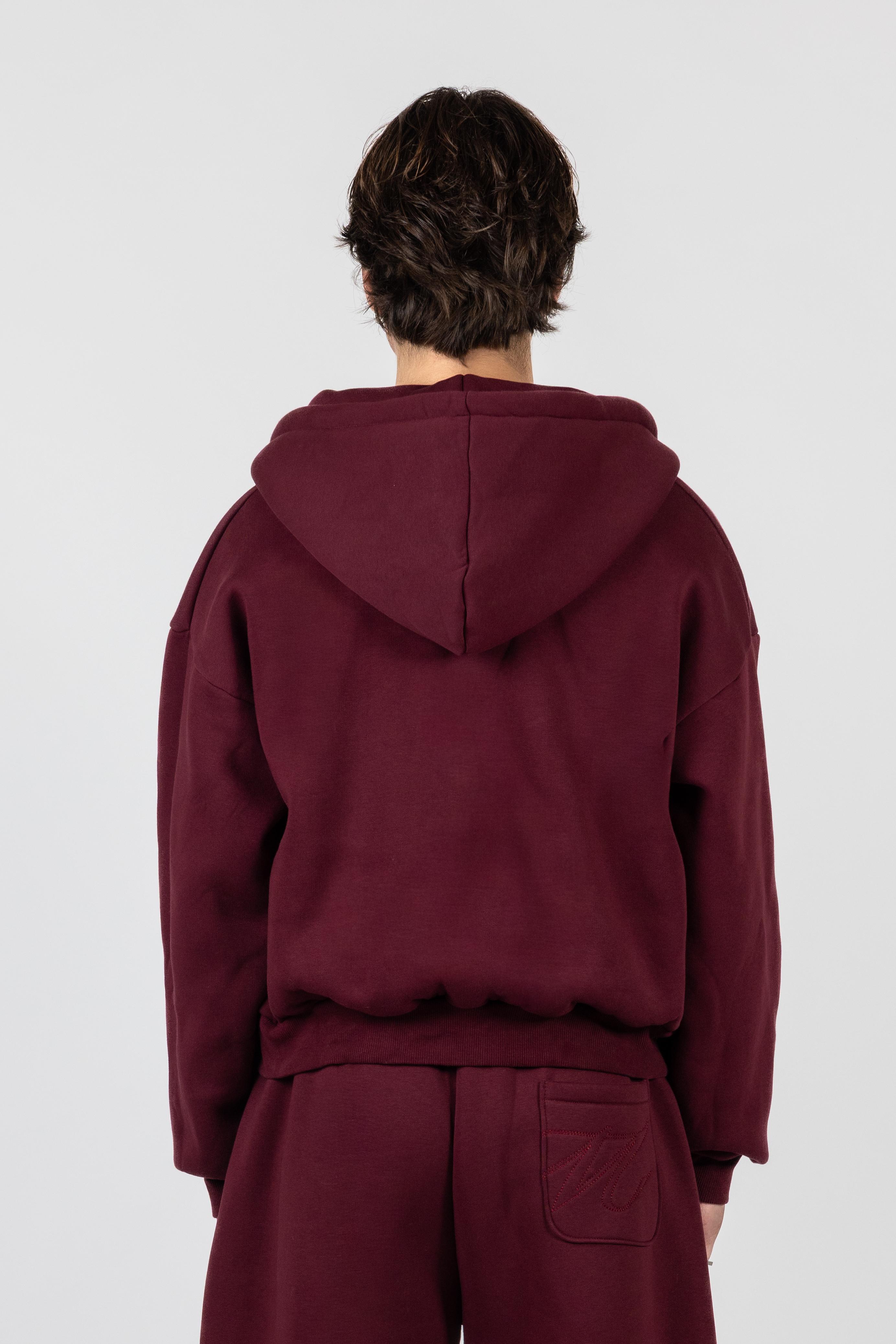 Zip-Hoodie Burgundy