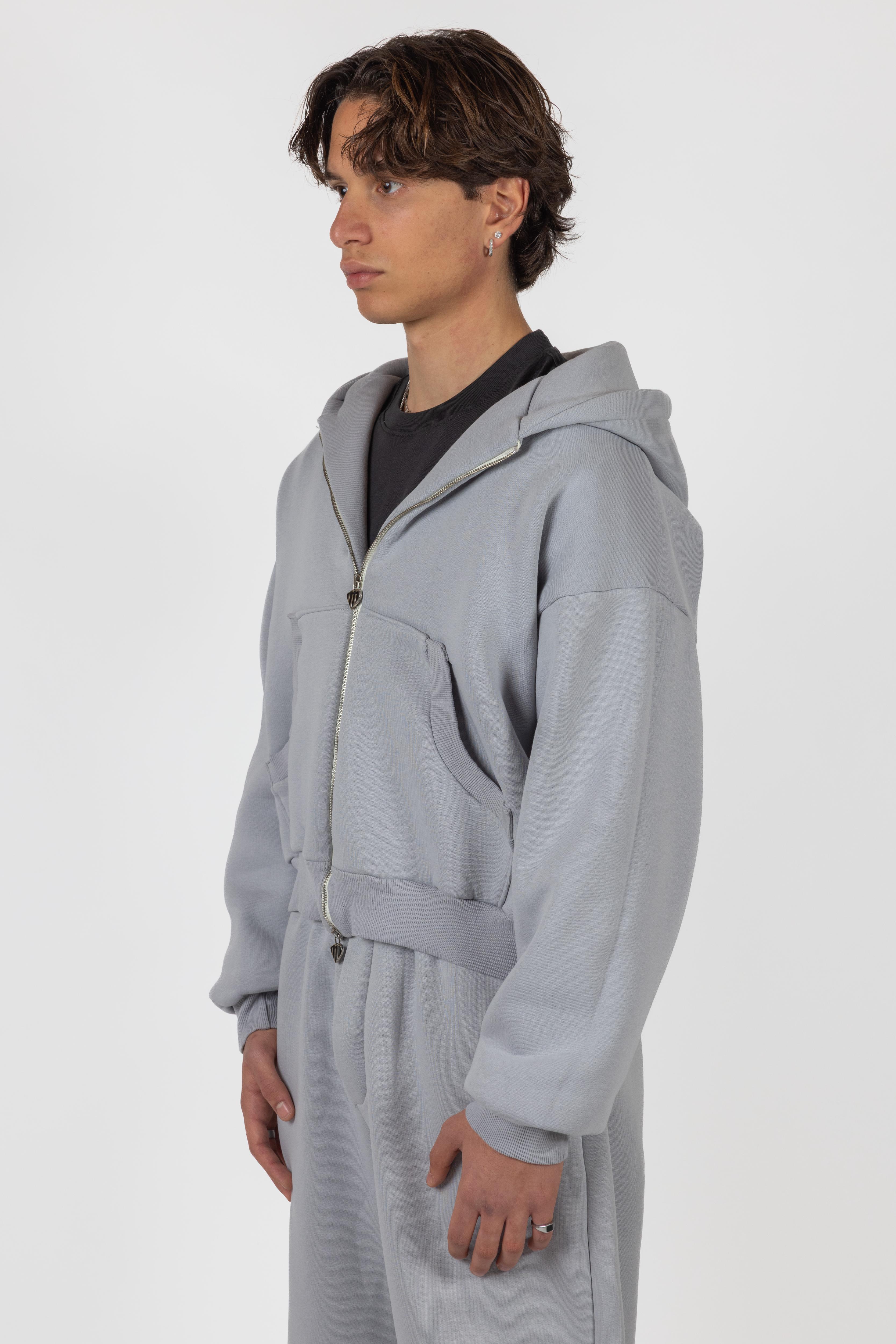 Zip-Hoodie Frost Grey