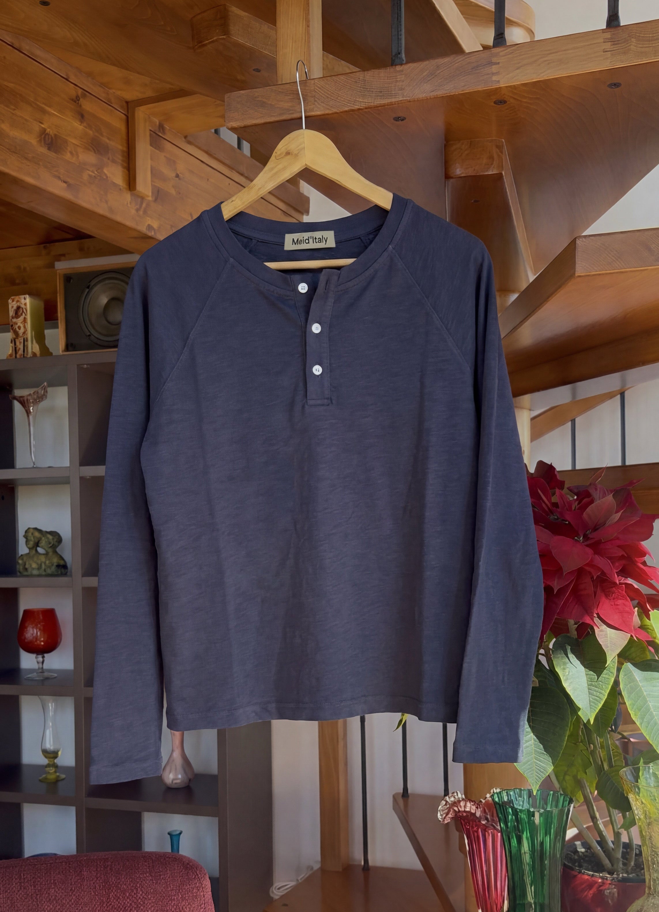 Serafino Shirt Blu Navy