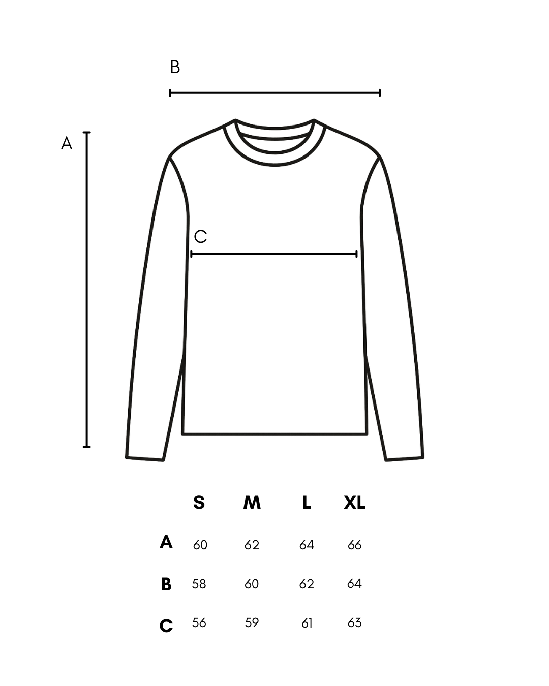 Longsleeve Core Brown - Guida alle taglie