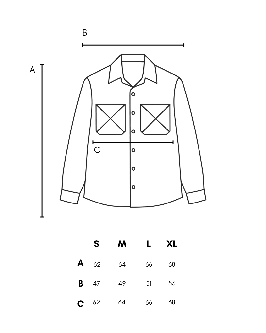 Midnight - Flannel Shirt - Guida alle taglie