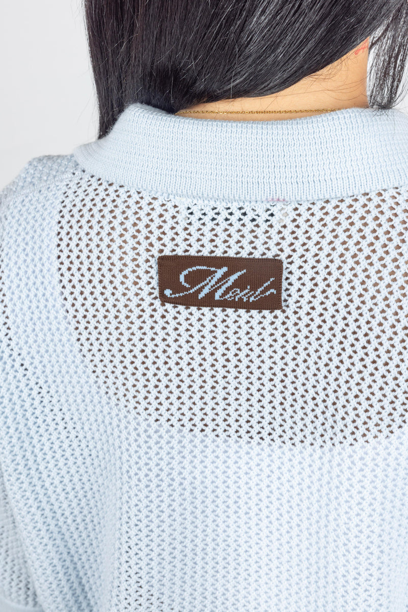 Polo Crochet - Blu sky