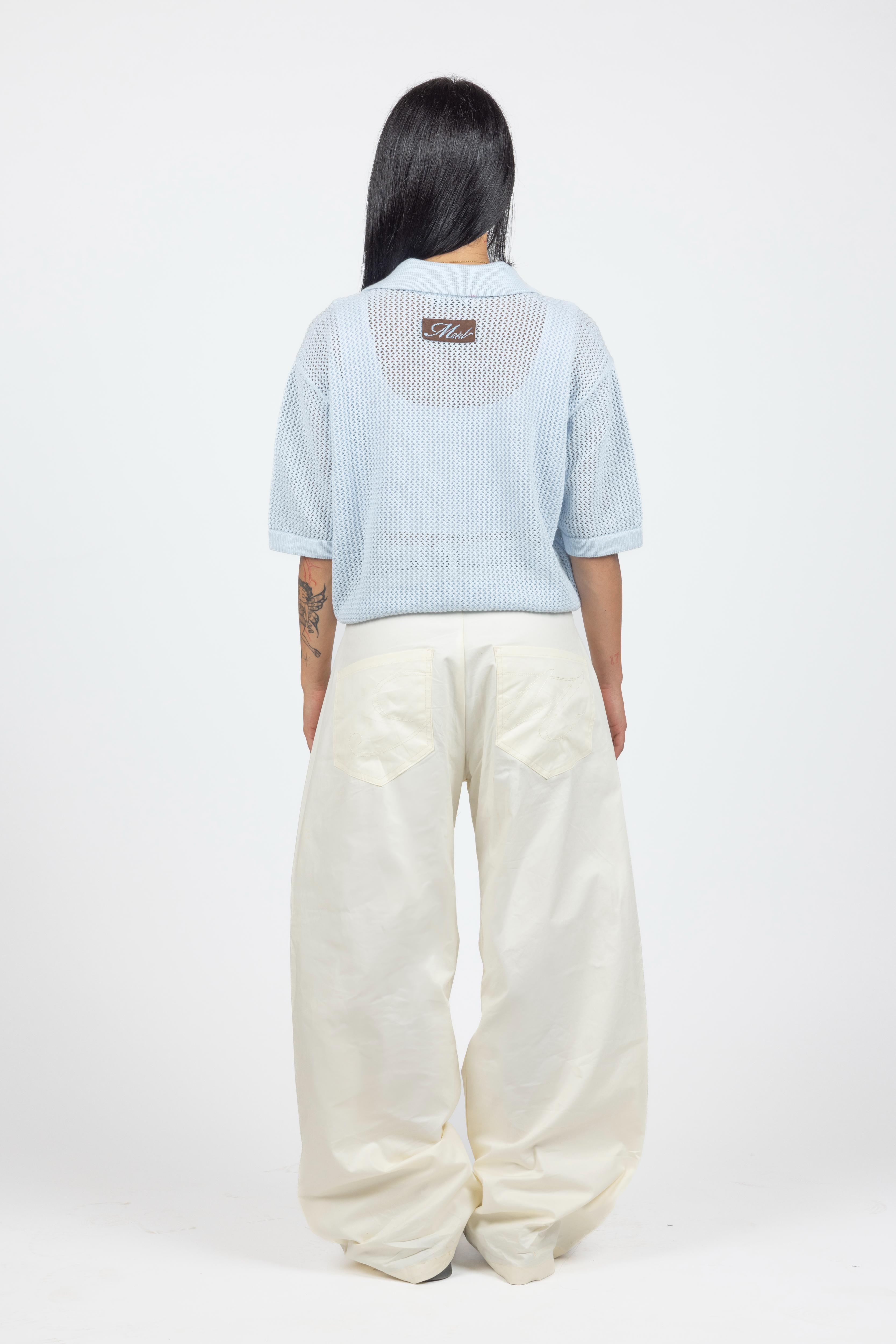 Polo Crochet - Blu sky