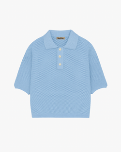 Polo Crochet - Blu sky