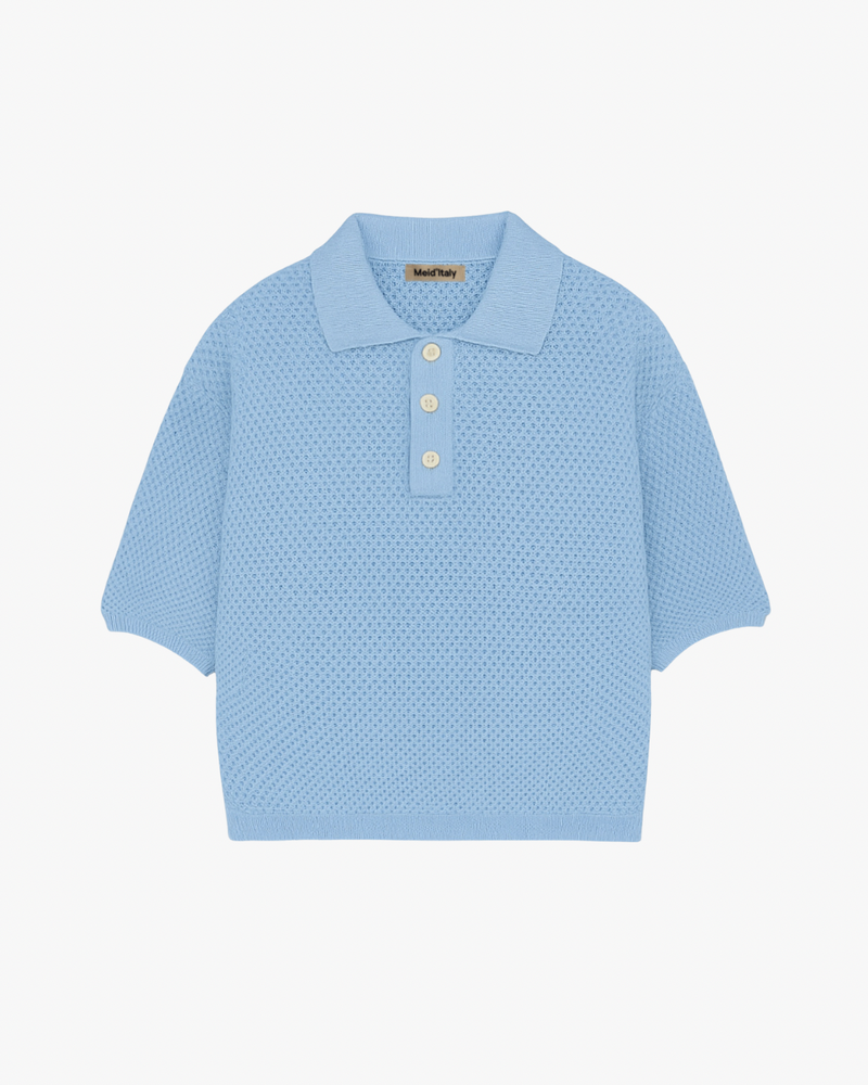Polo Crochet - Blu sky