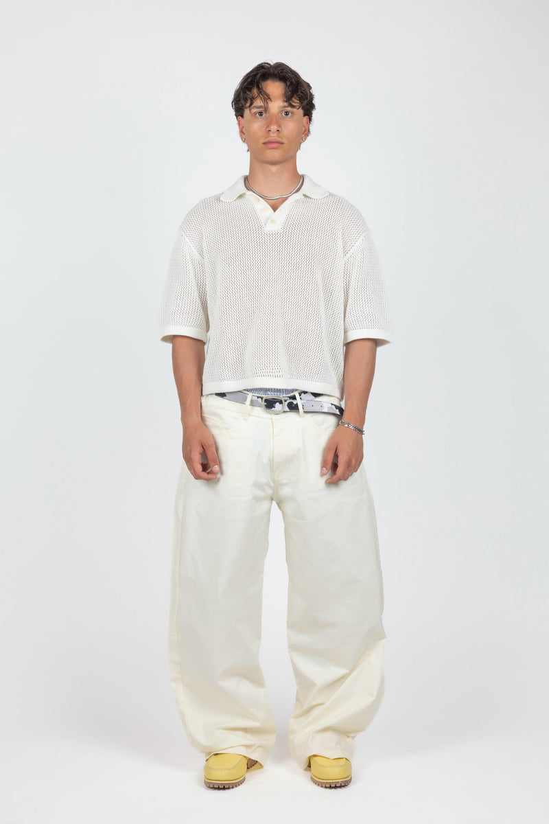 Polo Crochet - Cream