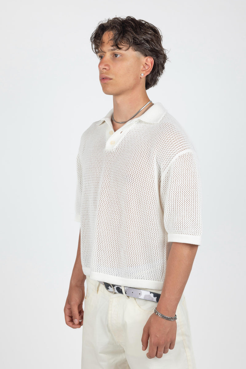 Polo Crochet - Cream
