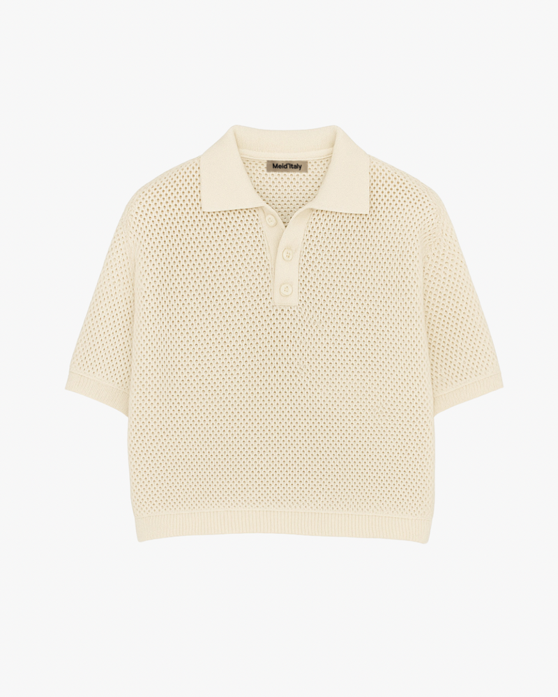 Polo Crochet - Cream