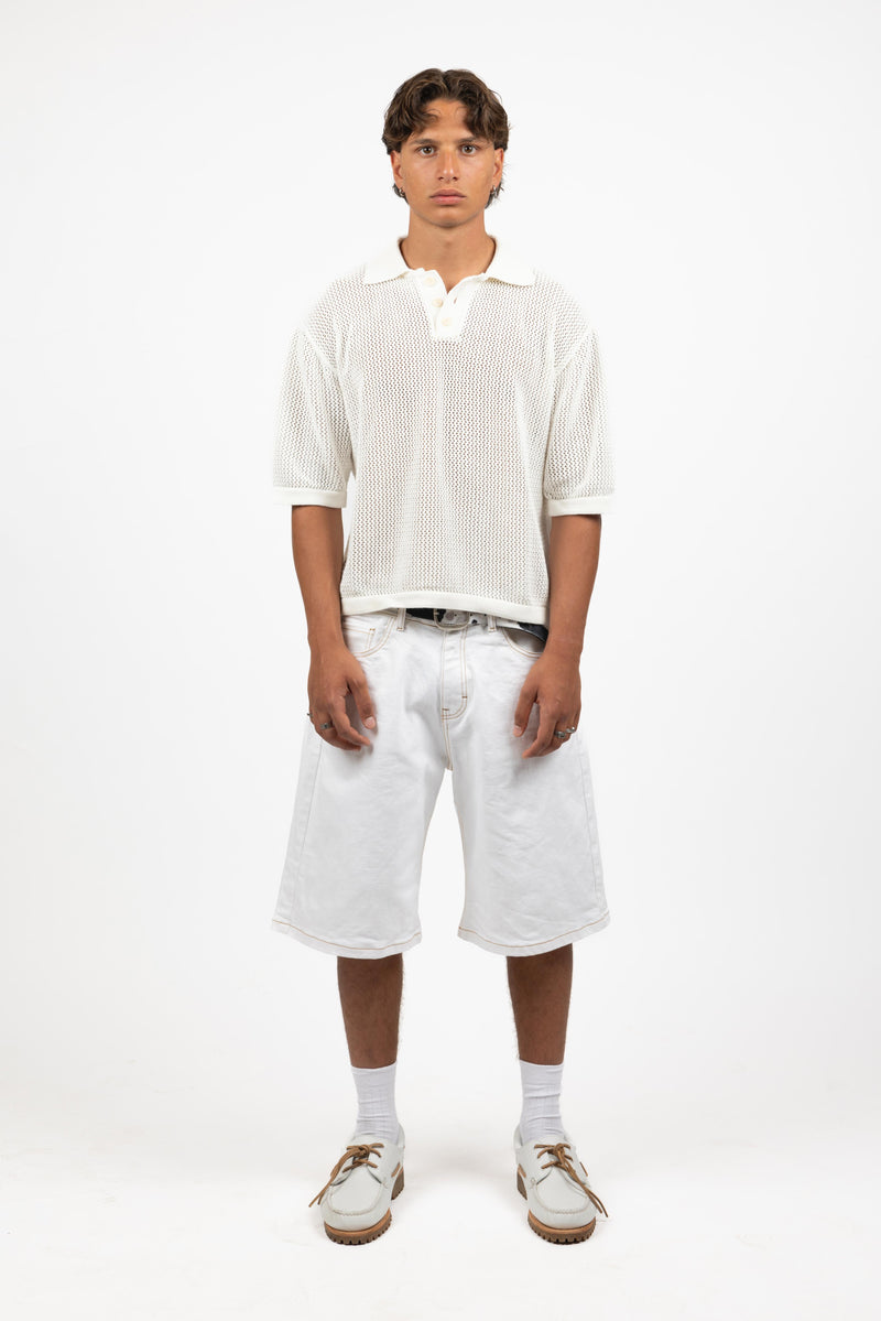 Polo Crochet - Cream