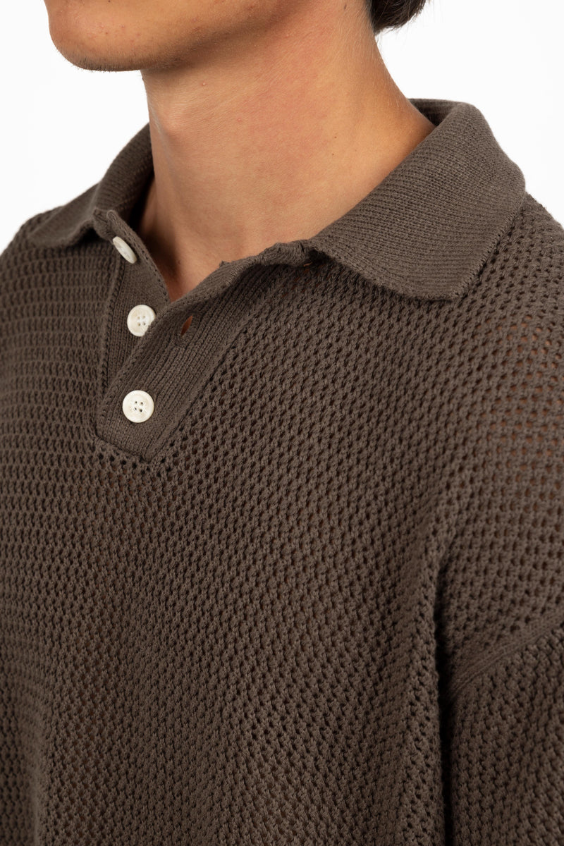 Polo Crochet - Moka