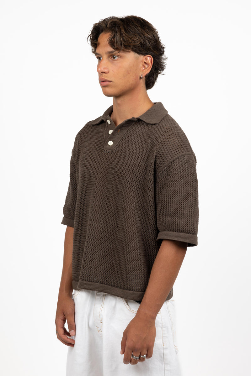 Polo Crochet - Moka