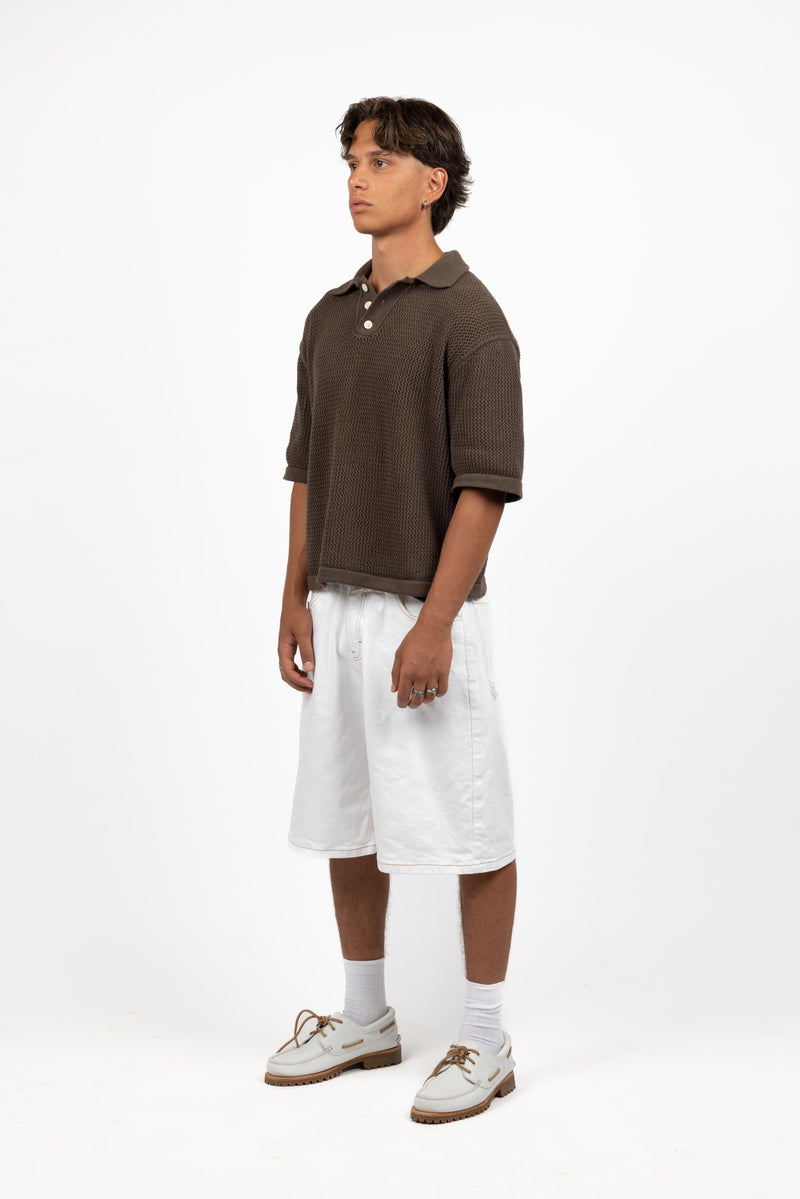 Polo Crochet - Moka