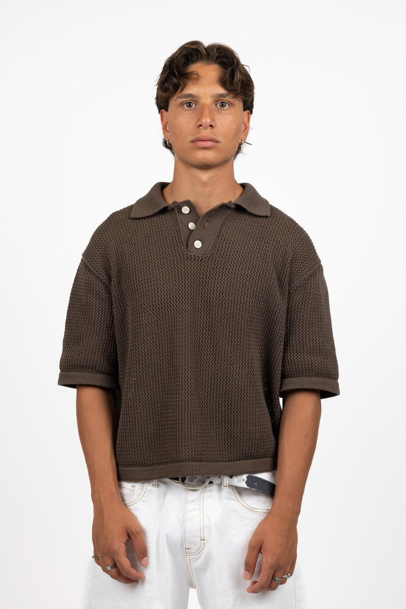 Polo Crochet - Moka