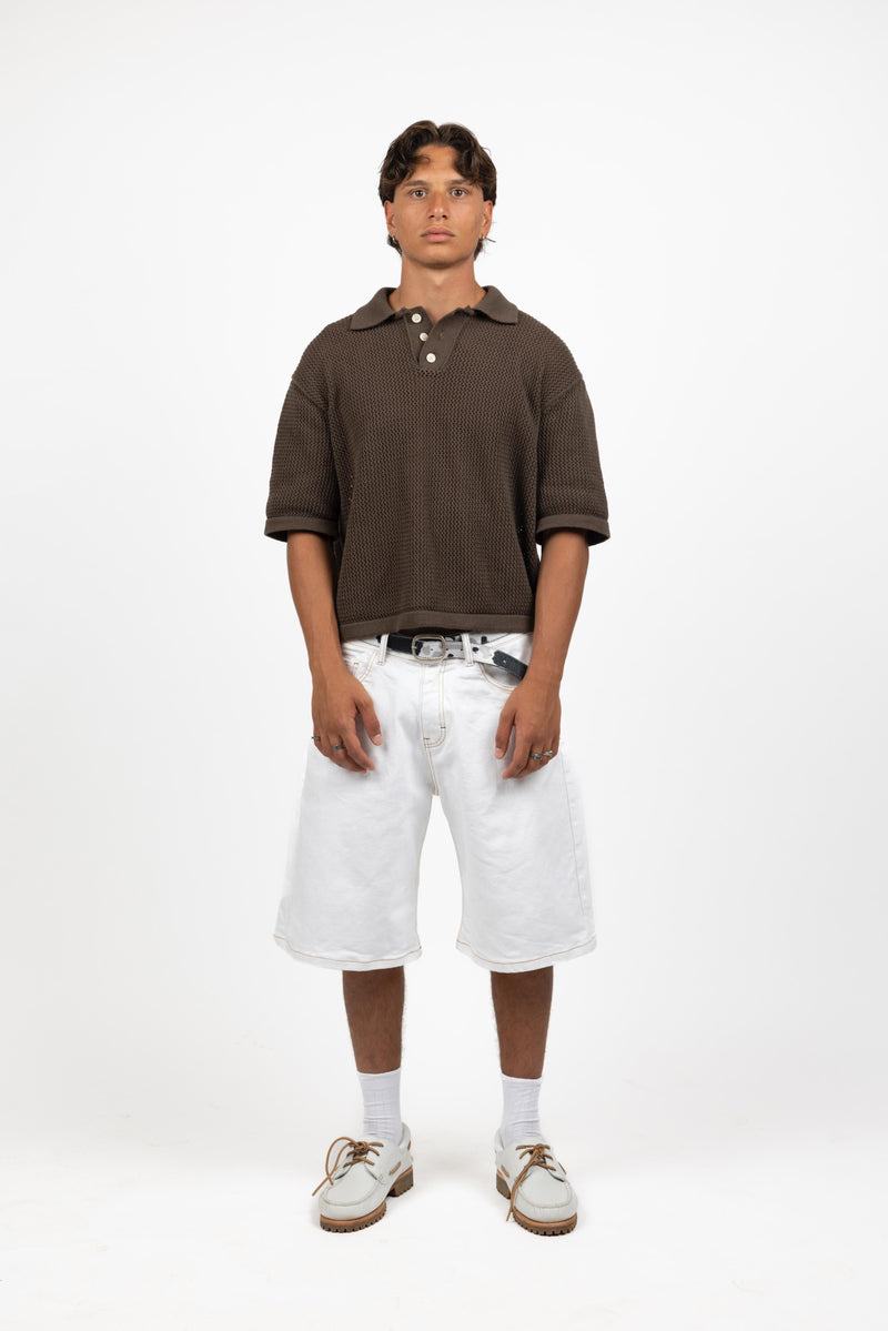 Polo Crochet - Moka