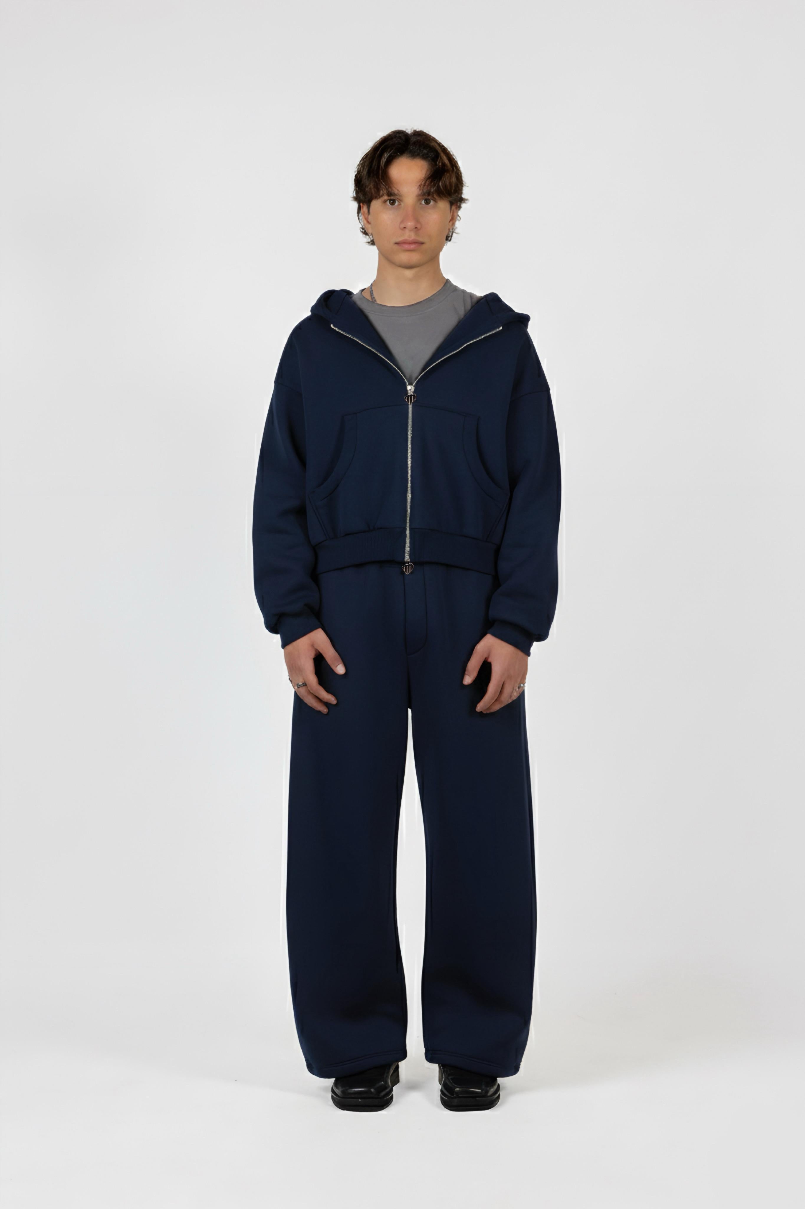 Zip-Hoodie Blue Navy