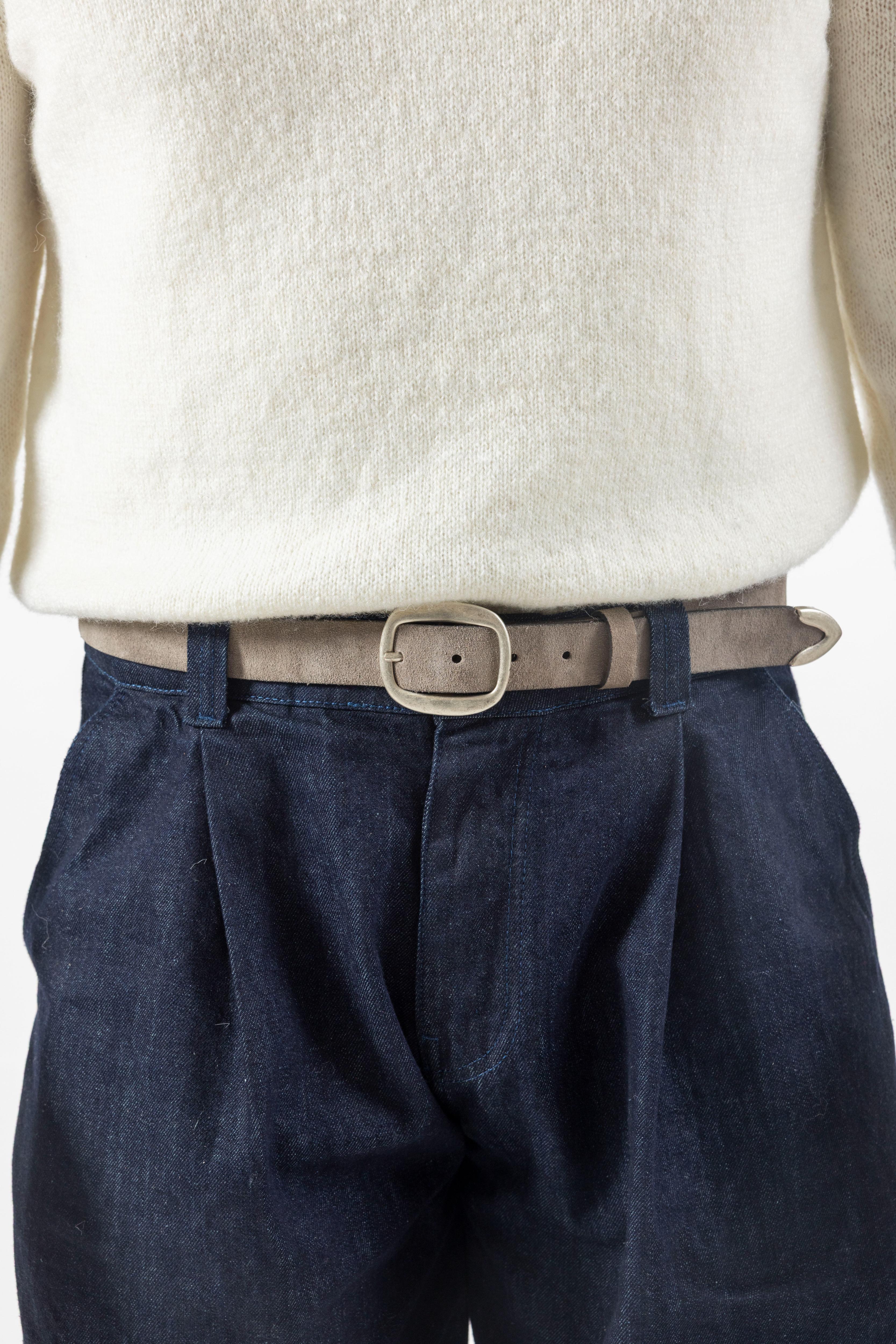 Cement Suede Belt