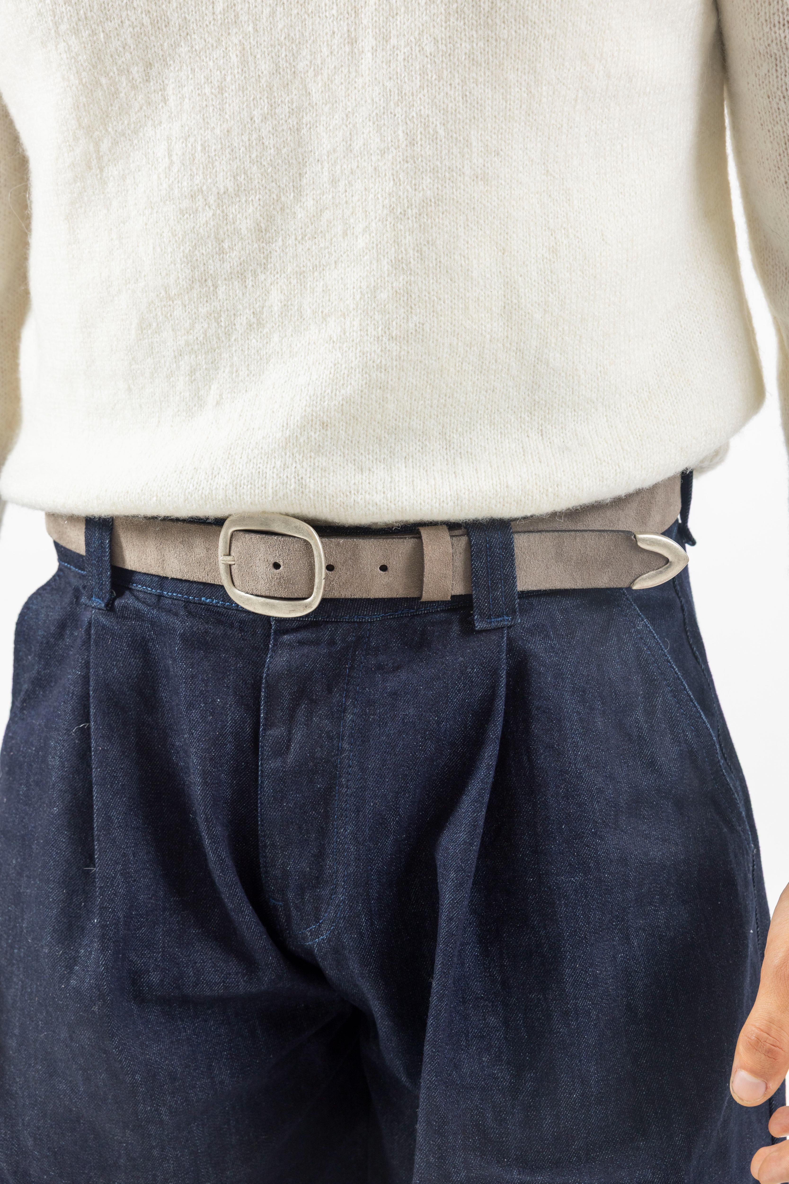Cement Suede Belt