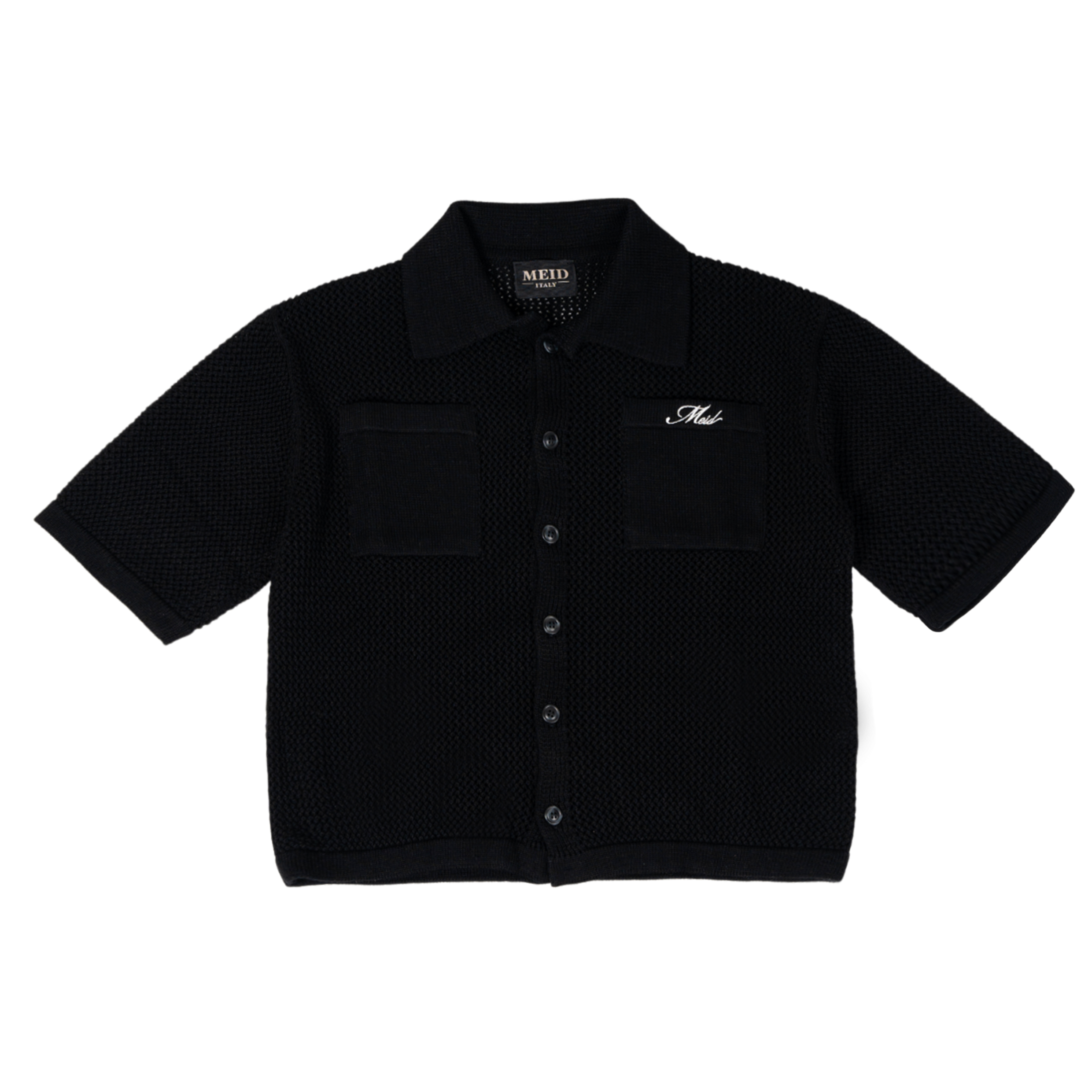 Meid Crochet Shirt - Black