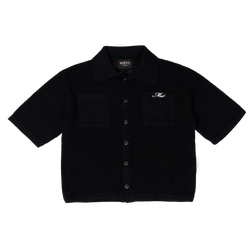 Meid Crochet Shirt - Black