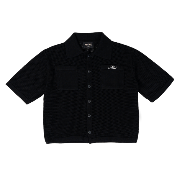 Meid Crochet Shirt - Black